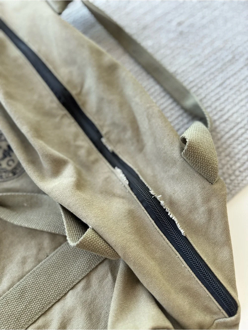 Vintage Sierra Club Canvas Zip Top Duffle Bag
